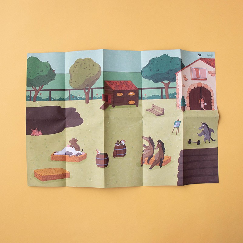 children's poster with stickers